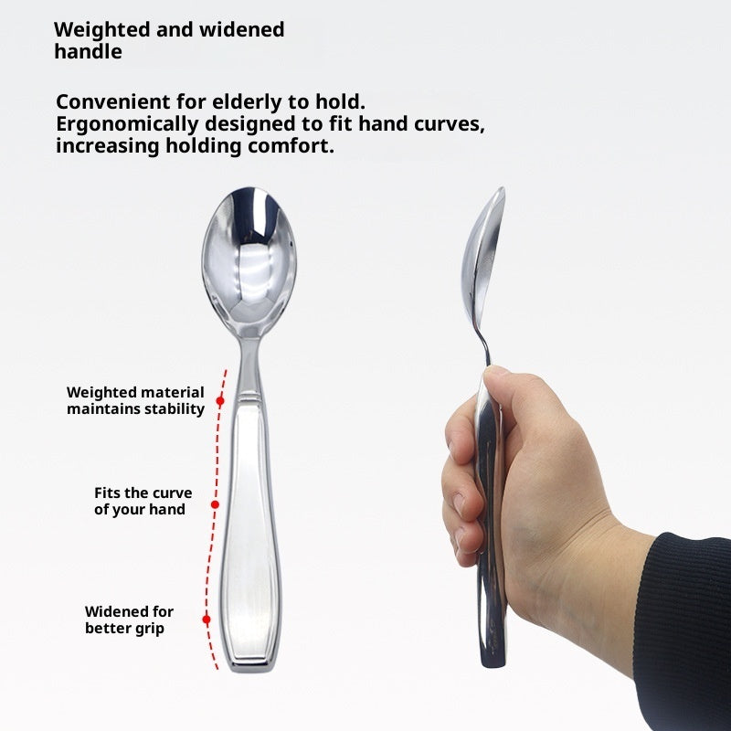 THERAPEUTIC Weighted Adaptive Utensil Set (Fork & Spoon) | Anti-Tremor Cutlery for Parkinson's & Arthritis | Maison A&C
