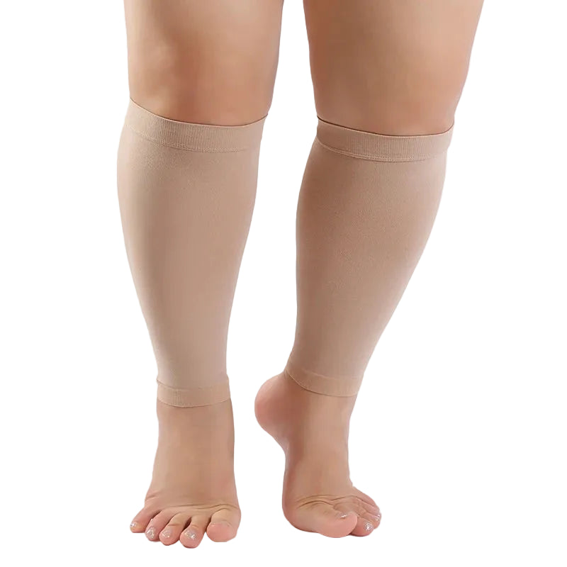 Unisex Footless Compression Socks 23-32mmHg Pressure Knitted Splints Leg Brace for Swelling Varicose Veins Calf