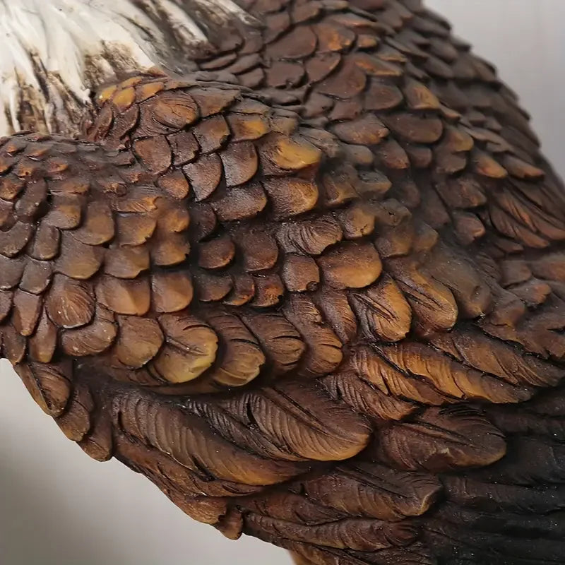 Resin Bald Eagle Statue — American Flag Eagle Sculpture for Home, Office & Garden Decor