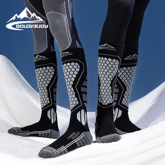 Compression Sports Socks - Knee High Running Marathon Soccer Ski Socks for Men & Women